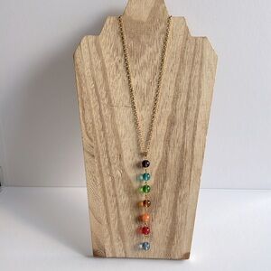 Gold multicolored Chacka necklace NWT